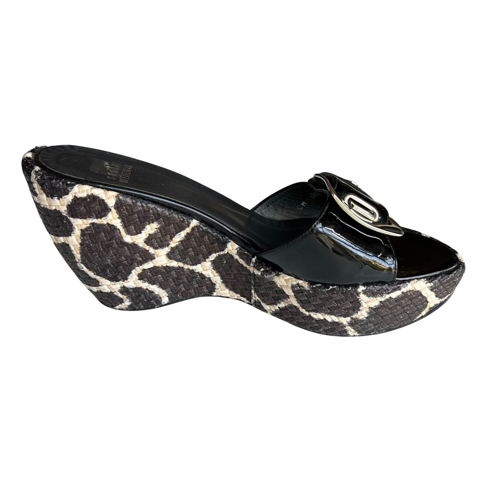 Stuart Weitzman | Patent Buckle Giraffe Wedge - image 6